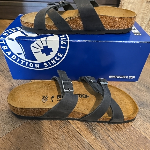 Womens Birkenstock Franca Black Narrow Fit EU 36 Size 5.5 Retail $135 - Picture 2 of 11